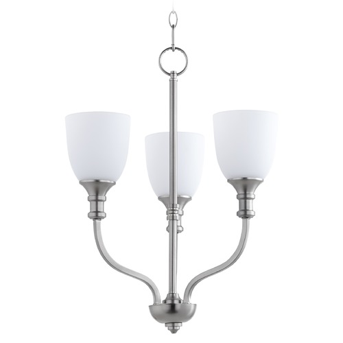 Quorum Lighting Richmond Satin Nickel Mini-Chandelier by Quorum Lighting 6811-3-65