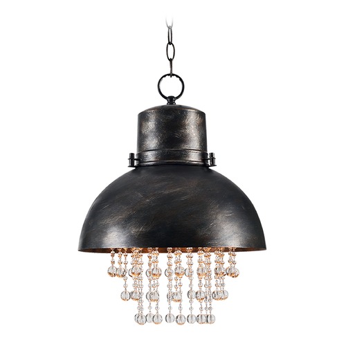 Kenroy Home Lighting Nicole Faux Corroded Metal Pendant Light with Bowl / Dome Shade by Kenroy Home 93590CM