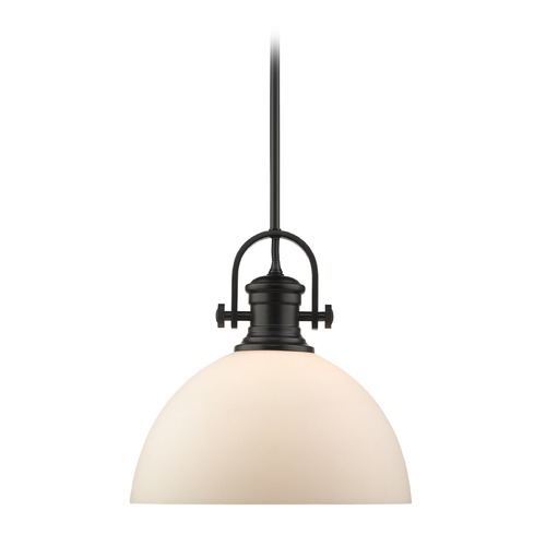 Golden Lighting Hines Pendant in Black by Golden Lighting 3118-LBLK-OP