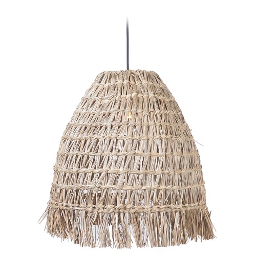 19.75-Inch Natural Woven Pendant in Espresso by Craftmade Lighting