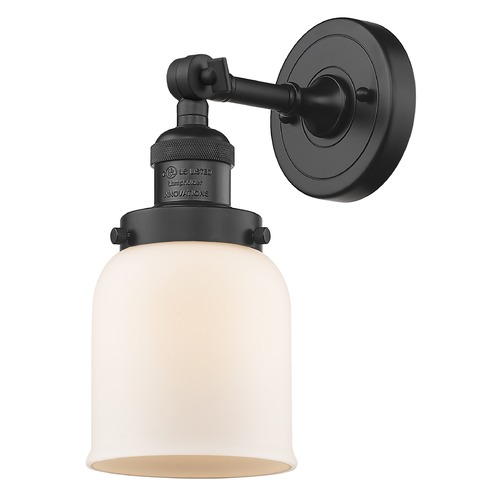 Innovations Lighting Innovations Lighting Small Bell Matte Black Sconce 203-BK-G51