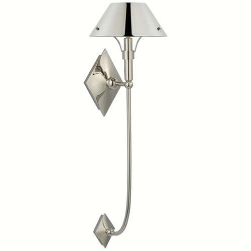 Visual Comfort Signature Collection Thomas OBrien Turlington Sconce in Nickel by Visual Comfort Signature TOB2723PN-PN