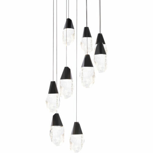Martini 9-Light LED Chandelier in Black by Schonbek Beyond