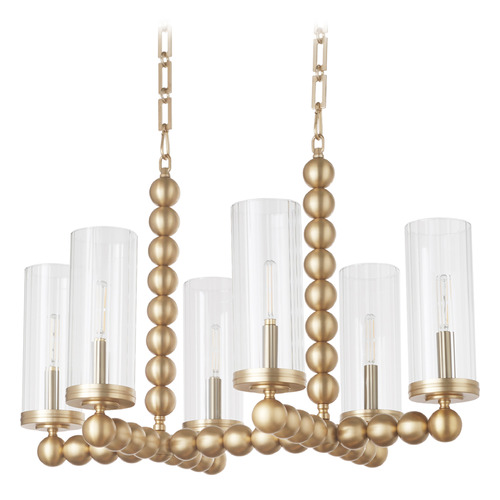 Quorum Lighting Lee Boulevard Aged Brass Linear LIght by Quorum Lighting 665-6-80