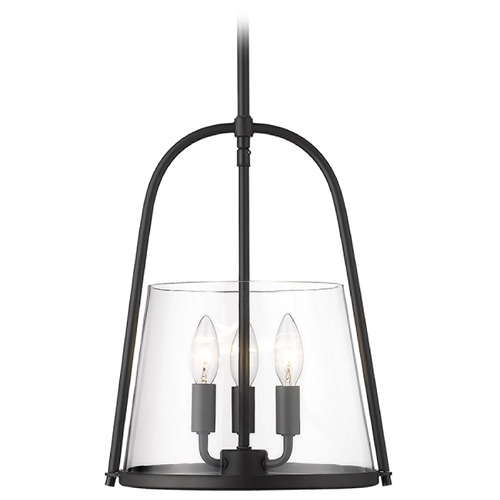 Z-Lite Archis Matte Black Pendant Light with Conical Shade