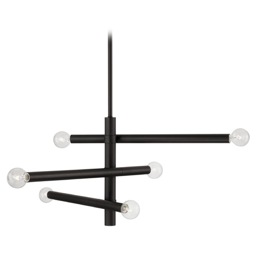 Capital Lighting Zane Matte Black Chandelier