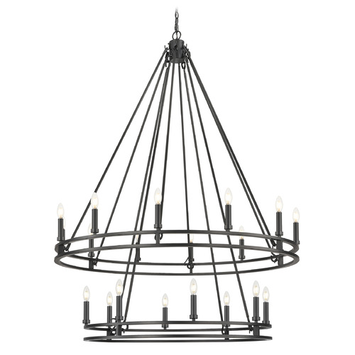 Z-Lite Dennison Matte Black Chandelier