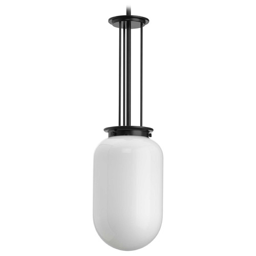 Progress Lighting Cowan 1-Light Matte Black Mini Pendant