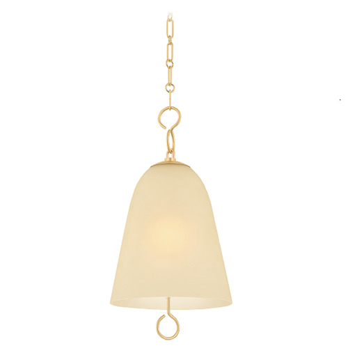 Mitzi By Hudson Valley Christine Aged Brass Pendant Light with Bell Shade