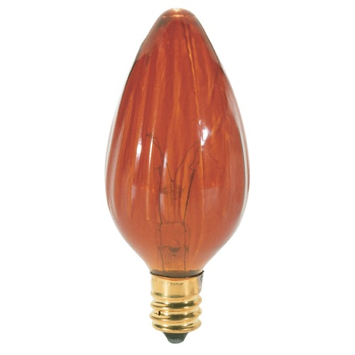 Satco Lighting 25W Amber F10 Candelabra Base Bulb by Satco Lighting S3374