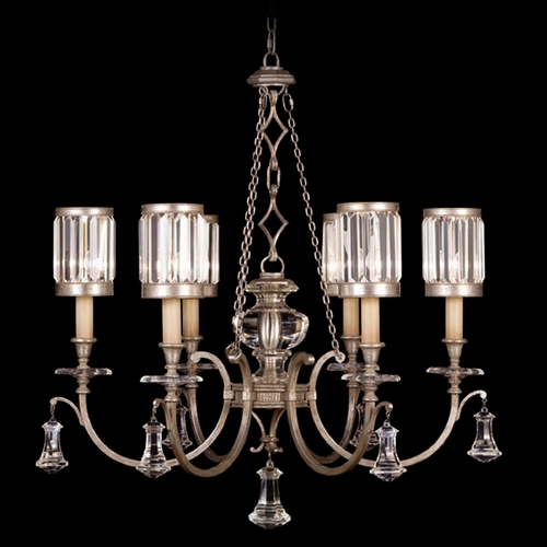 Fine Art Lamps Eaton Place Silver Leaf Crystal Chandelier