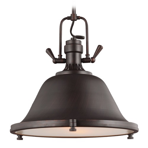 Generation Lighting Stone Street 17.25-Inch Pendant in Bronze by Generation Lighting 6514402-710