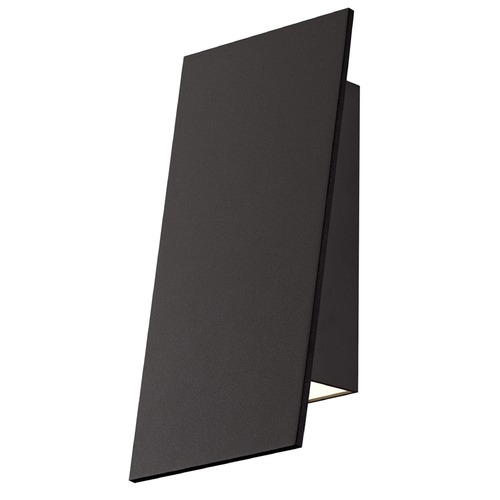 Angled Plane Textured Bronze LED Outdoor Wall Light by Sonneman Lighting