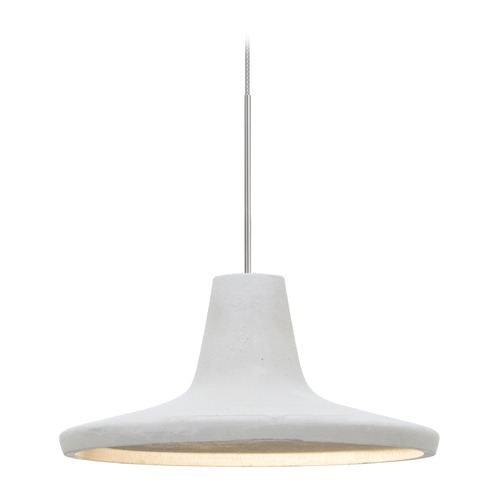 Besa Lighting Modus Satin Nickel LED Mini-Pendant Light with Rlm / Warehouse Shade