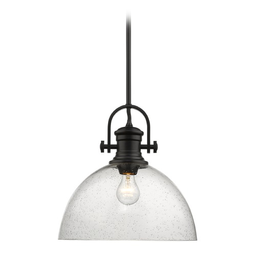 Hines Pendant in Black by Golden Lighting