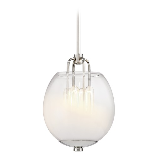 Hudson Valley Lighting Sawyer Polished Nickel Pendant with Oval Shade by Hudson Valley Lighting 5709-PN