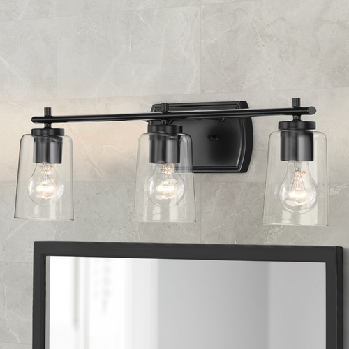 Progress Lighting Adley Black 3-Light Bathroom Light by Progress Lighting P300156-031