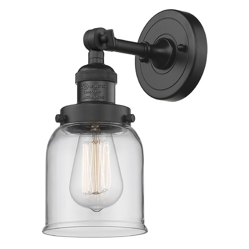 Small Bell Matte Black Sconce by Innovations Lighting