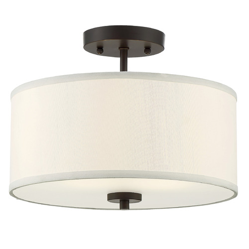 13-Inch Wide Semi-Flush Mount in Oil Rubbed Bronze by Meridian