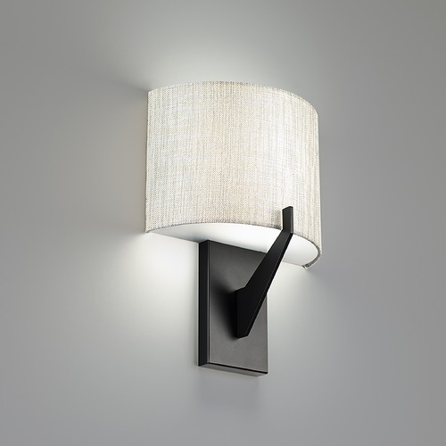WAC Lighting Fitzgerald 8-Inch LED Wall Sconce in Black 3CCT 2700K by WAC Lighting WS-47108-27-BK