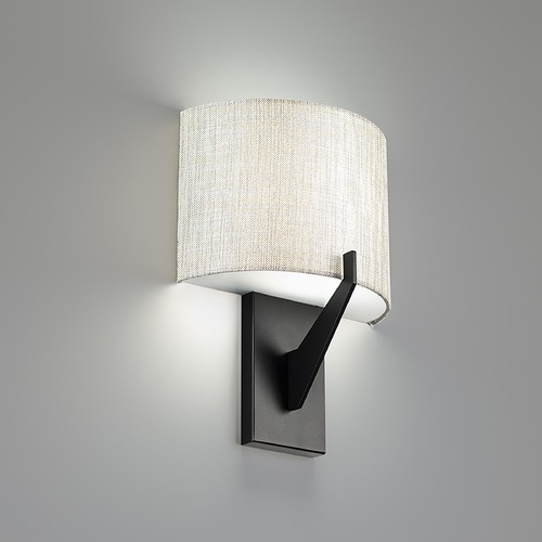 Fitzgerald 8-Inch LED Wall Sconce in Black 3CCT 2700K by WAC Lighting