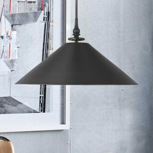 Visual Comfort Studio Collection Thomas OBrien 24-Inch Capri Aged Iron Pendant by Visual Comfort Studio TP1001AI