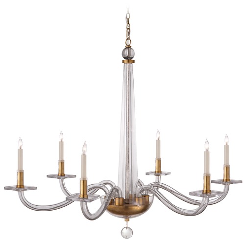 Visual Comfort Signature Collection E.F. Chapman Robinson Chandelier in Antique Brass by Visual Comfort Signature CHC1141AB