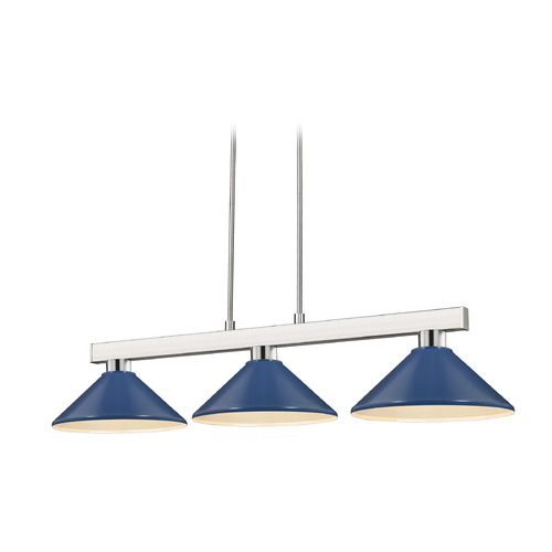 Cobalt Brushed Nickel Billiard Light by Z-Lite