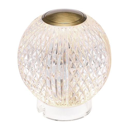 Alora Lighting Marni Natural Brass LED Table Lamp with Globe Shade