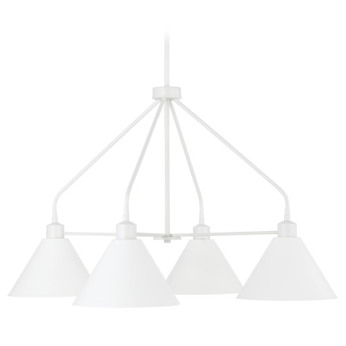 Capital Lighting Capital Lighting Alden Matte White Chandelier 451341WE