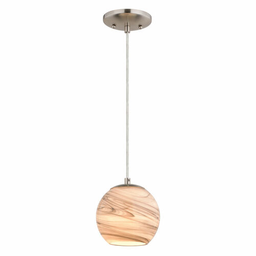Milano Satin Nickel Mini-Pendant Light by Vaxcel Lighting