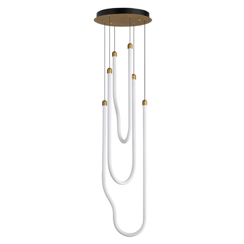ET2 Lighting Et2 Soleil Natural Aged Brass LED Multi-Light Pendant E24983-NAB