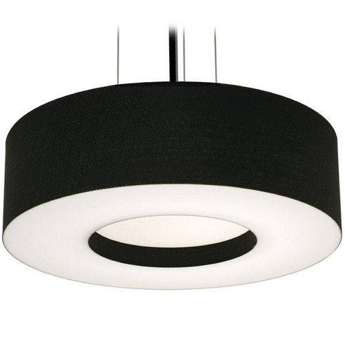 AFX Lighting Afx Lighting Montclair Black Pendant Light with Drum Shade MCP1524MBBK-BK