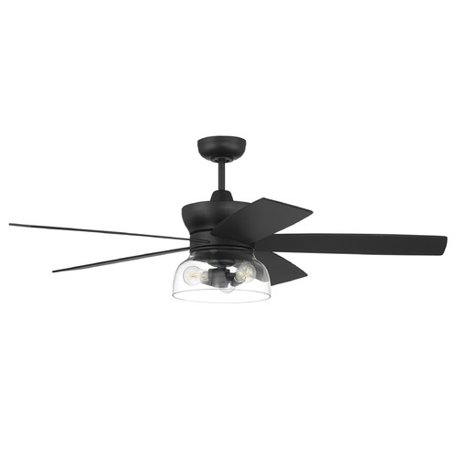 Craftmade Lighting Craftmade Lighting Gibson Flat Black LED Ceiling Fan with Light GBN52FB5-NWF