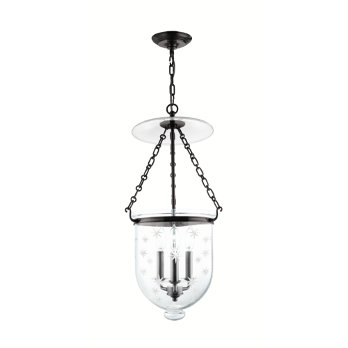 Hudson Valley Lighting Pendant Light with Clear Glass in Old Bronze Finish 254-OB-C3