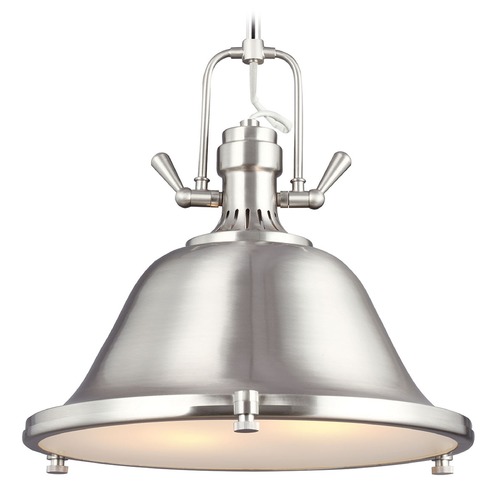 Generation Lighting Stone Street 17.25-Inch Pendant in Brushed Nickel by Generation Lighting 6514402-962