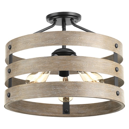 Gulliver Graphite Semi-Flush Mount by Progress Lighting