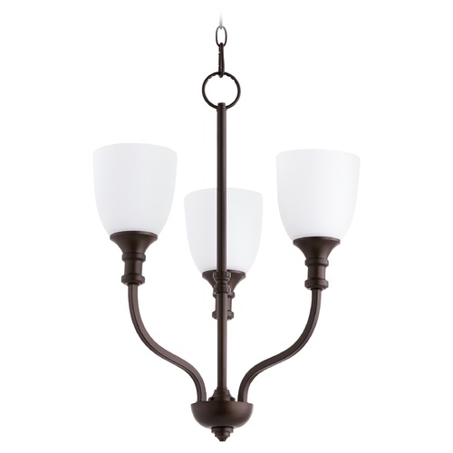 Quorum Lighting Richmond Oiled Bronze Mini-Chandelier by Quorum Lighting 6811-3-86