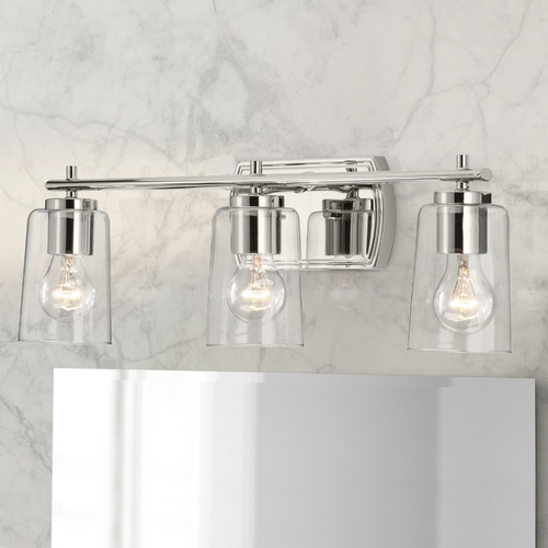 Adley Polished Nickel 3-Light Bathroom Light by Progress Lighting