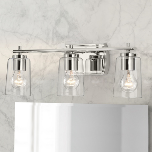 Progress Lighting Adley Polished Nickel 3-Light Bathroom Light by Progress Lighting P300156-104