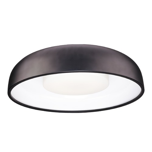 Modern Black LED Flush Mount with Frosted Shade 3000K 2876LM by Kuzco Lighting