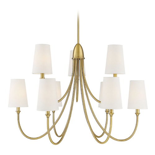 Savoy House Cameron 35-Inch Warm Brass Chandelier by Savoy House 1-2541-9-322