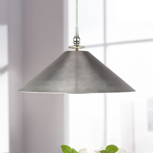 Visual Comfort Studio Collection Thomas OBrien 24-Inch Capri Antique Nickel Pendant by Visual Comfort Studio TP1001ANL