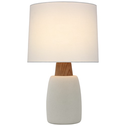 Visual Comfort Signature Collection Barbara Barry Aida Large Table Lamp in White & Oak by Visual Comfort Signature BBL3611PRWL