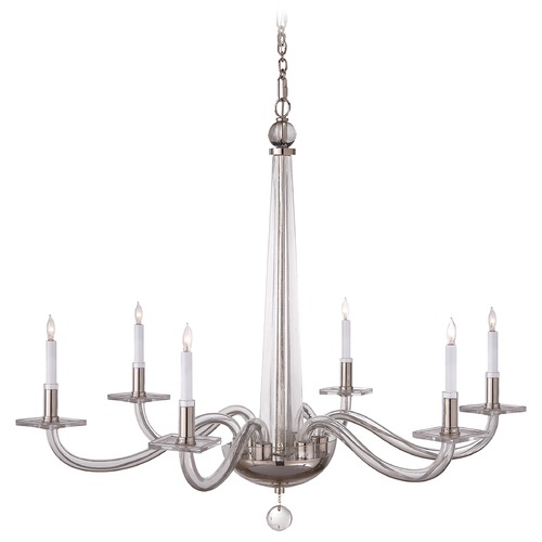 Visual Comfort Signature Collection E.F. Chapman Robinson Chandelier in Polished Nickel by Visual Comfort Signature CHC1141PN