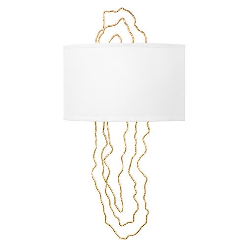 Corbett Lighting 5th Avenue Vintage Gold Leaf LED Sconce