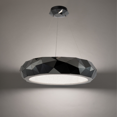 Schonbek Beyond Mosaic 30.50-Inch LED Pendant in Polished Black by Schonbek Beyond BPD30230-BS