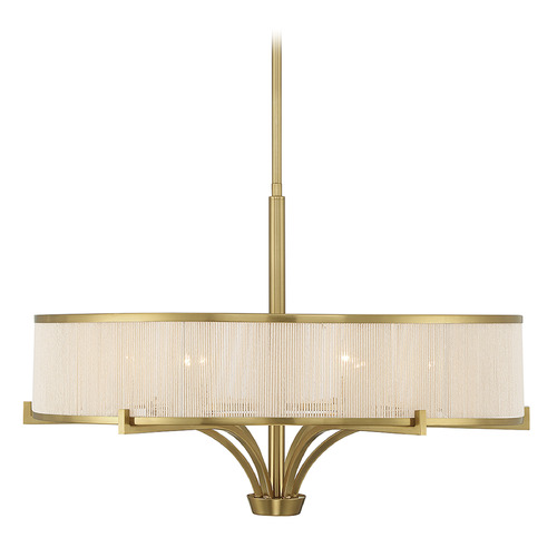 Wynwood 6-Light Chandelier in Warm Brass by Savoy House