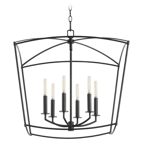 Quorum Lighting Mantle Matte Black Pendant by Quorum Lighting 6412-6-59