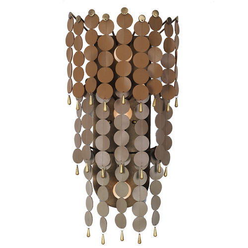 Kalco Lighting Pelt Pearlized Antique Brass Sconce